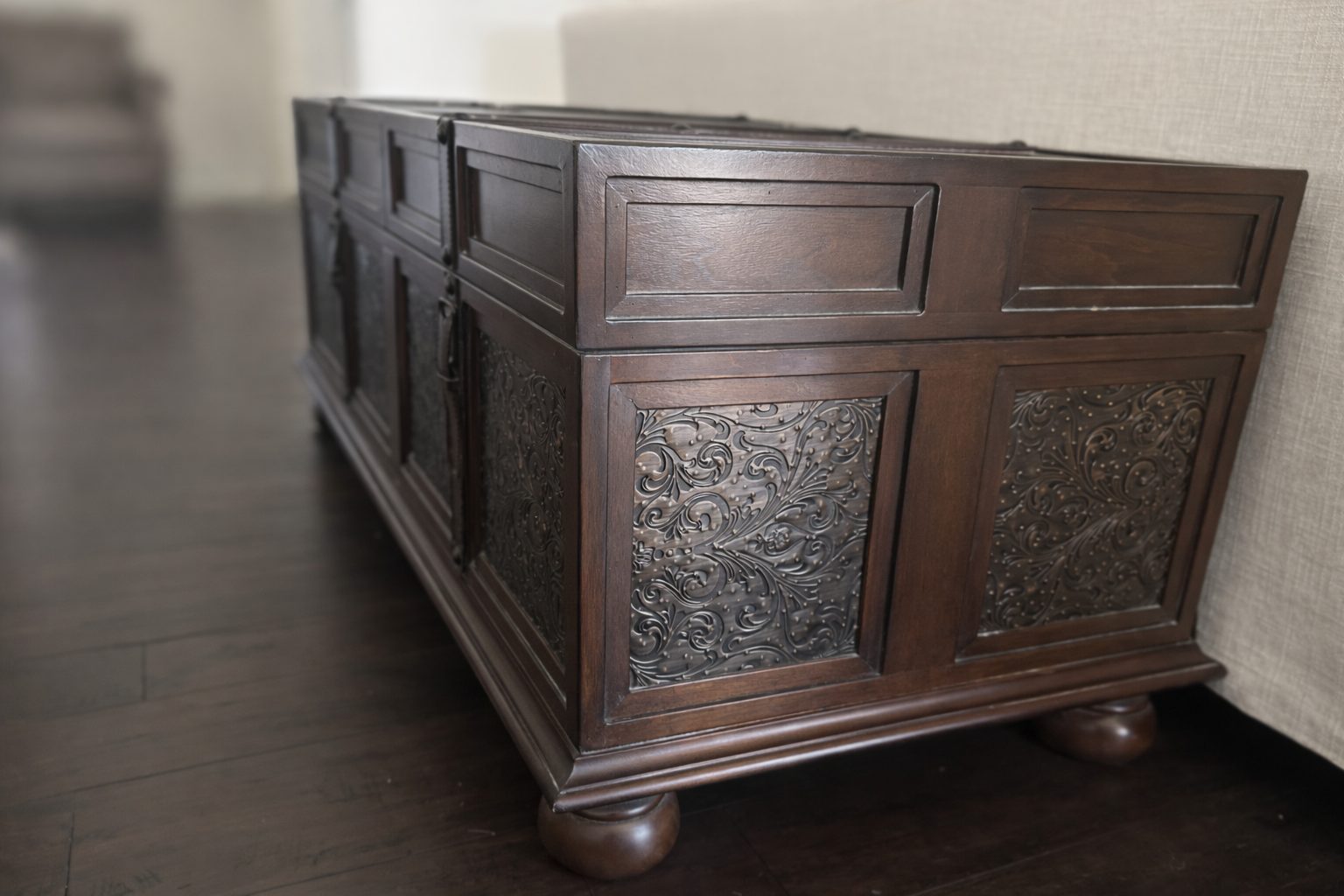 Ashley Furniture Signature Design - McKenna Coffee Table with Storage - Cocktail Height - Dark Brown