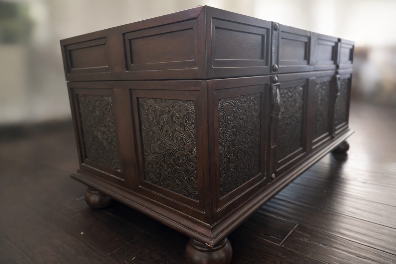 Ashley Furniture Signature Design - McKenna Coffee Table with Storage - Cocktail Height - Dark Brown