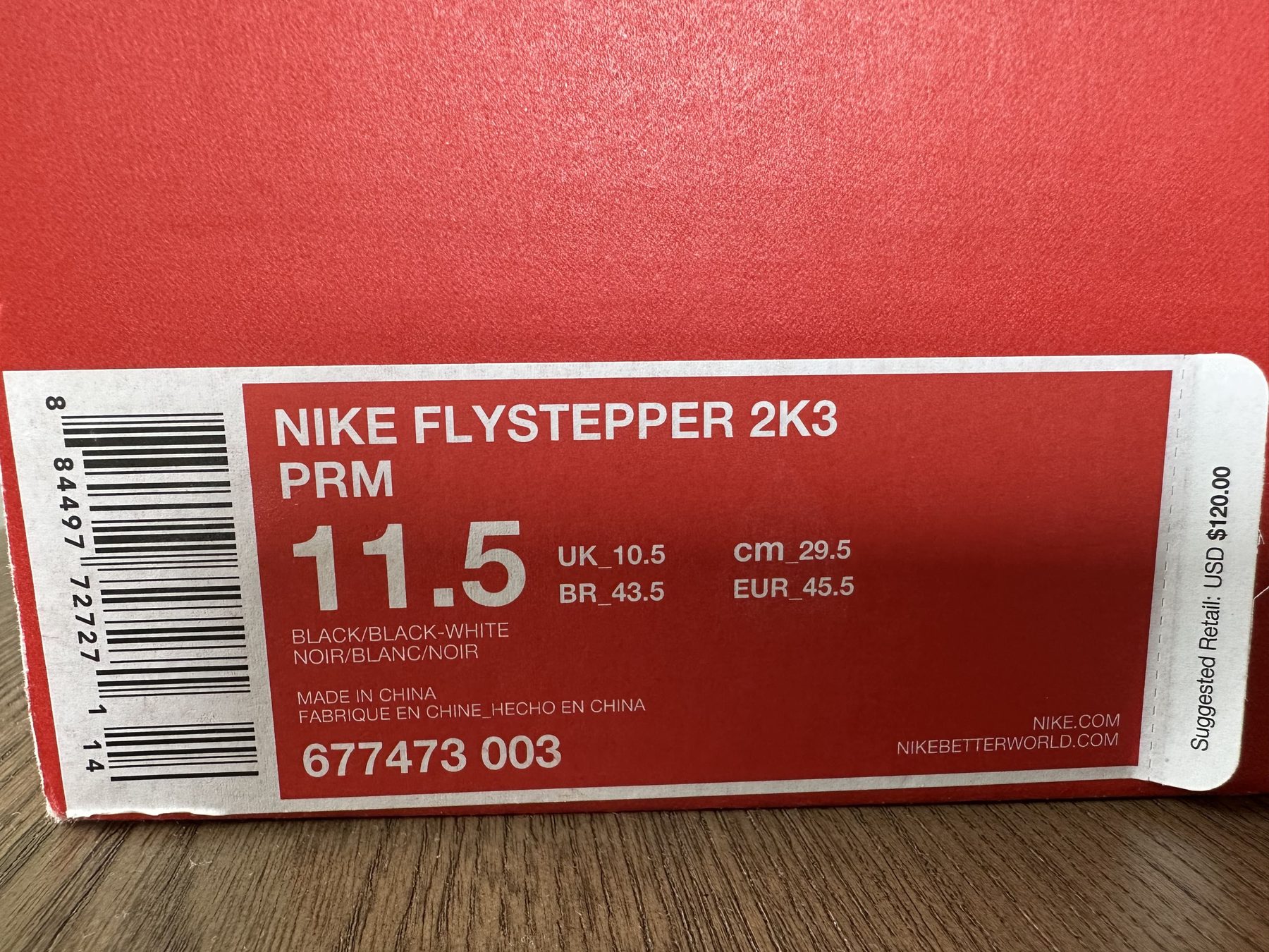 Nike Flystepper 2K3 PRM Black Size 11.5