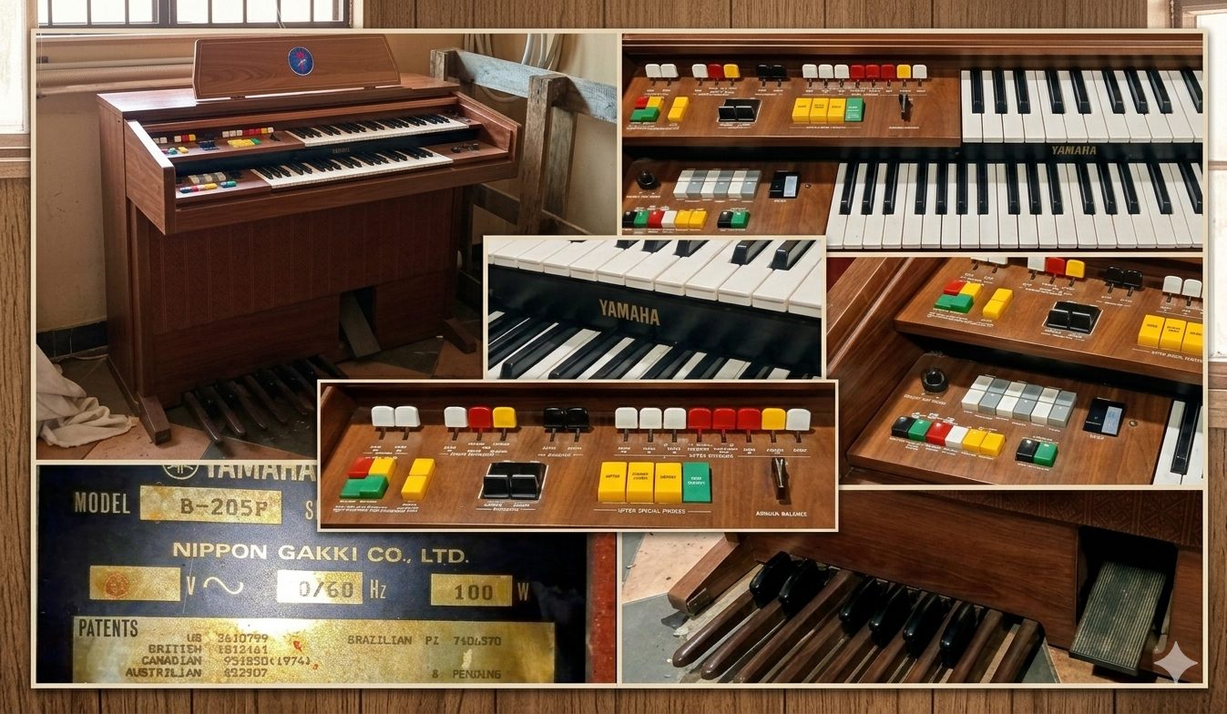 🎹 Vintage Yamaha Electone B-205F Electronic Organ (Working 100%)