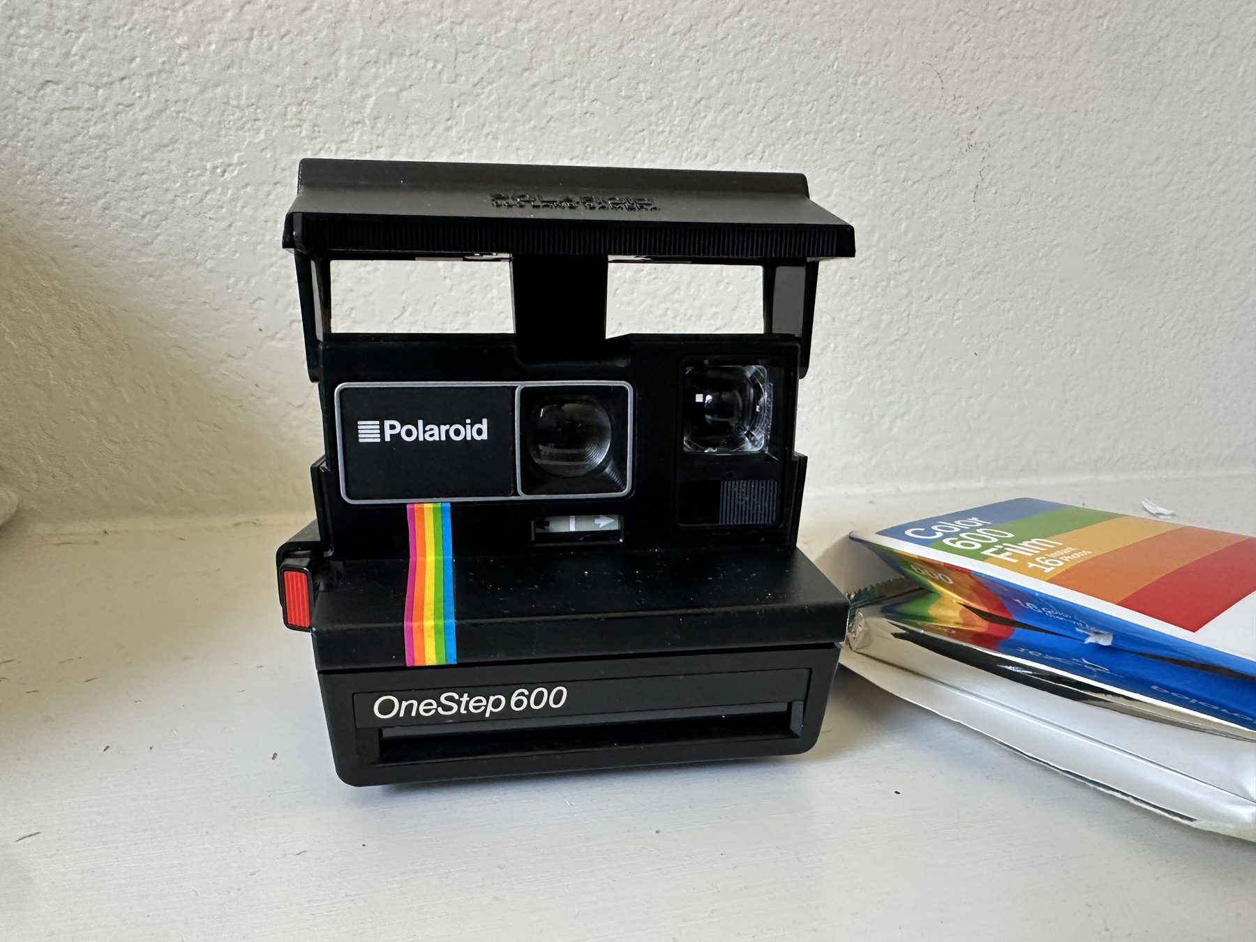 Vintage Polaroid One Step 600 Rainbow Stripe Instant Film Camera UNTESTED