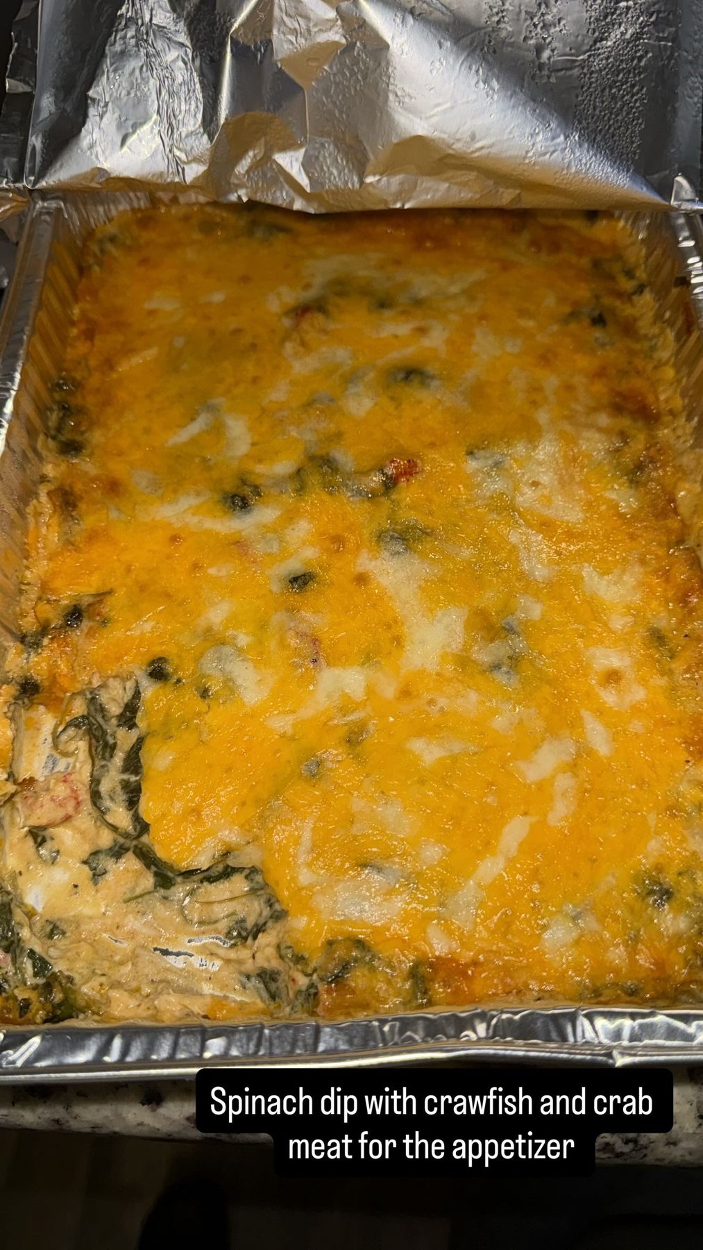 Seafood spinach dip